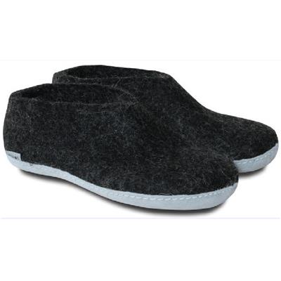 Chaussons en laine gris foncé AA02