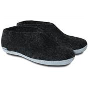 Chaussons en laine gris foncé AA02