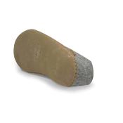 Chaussons ALAIN gris clair semelle cuir